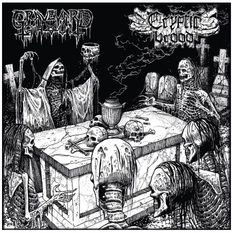 Graveyard Ghoul / Cryptic Brood (Ger.) "The Graveyard Brood" Split LP
