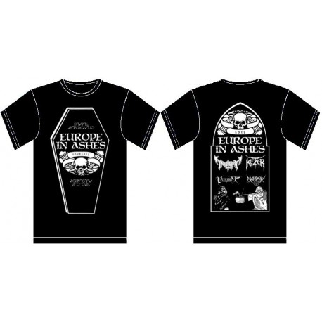 Tribulation/Ketzer/Venenum/Alchemyst (VA) "Europe In Ashes Tour 2013" T-Shirt (SMALL)